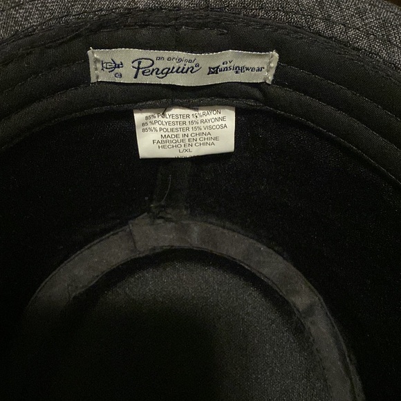 Original Penguin Charcoal Gray and Black Fedora Hat - Picture 6 of 6